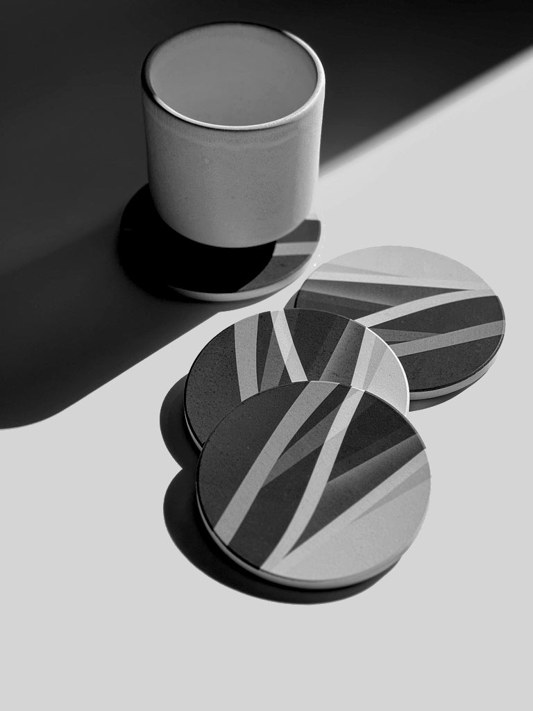 Shades of Grey Coasters - Set of 4