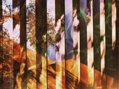 Beyond the Gates abstract photography print by Niqui Carter, layered multicolor tones