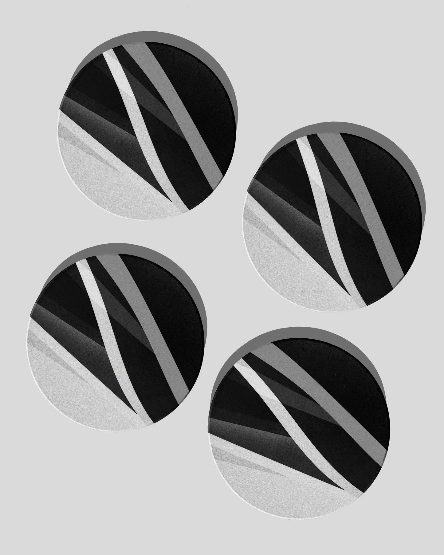 Shades of Grey Coasters - Set of 4 (Matte Finish)