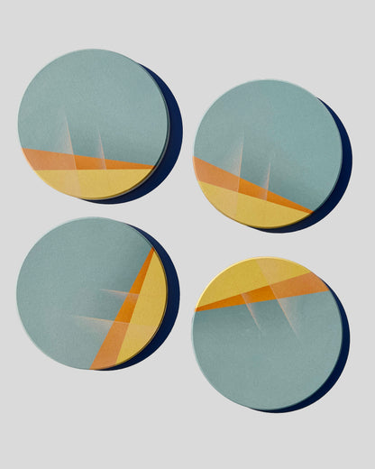 Summer Haze Coasters - Set of 4 (Matte Finish)