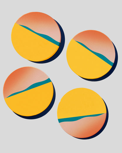 Sunrise Coasters - Set of 4 (Matte Finish)